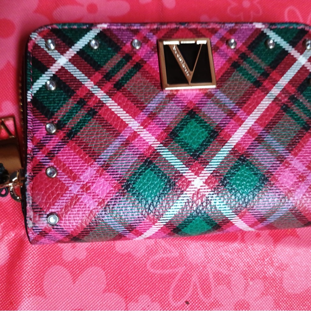 Victoria's Secret , Plaid Pink and Green Women's Wallet